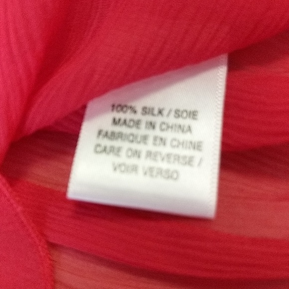 Tahari Sheer Silk Blouse, Size M - Picture 4 of 8